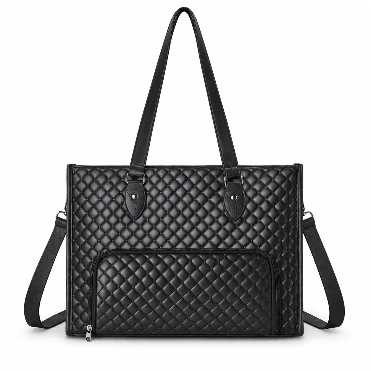 Custom PU Work Lunch Tote Bag with Separate Insulated Food Compartment