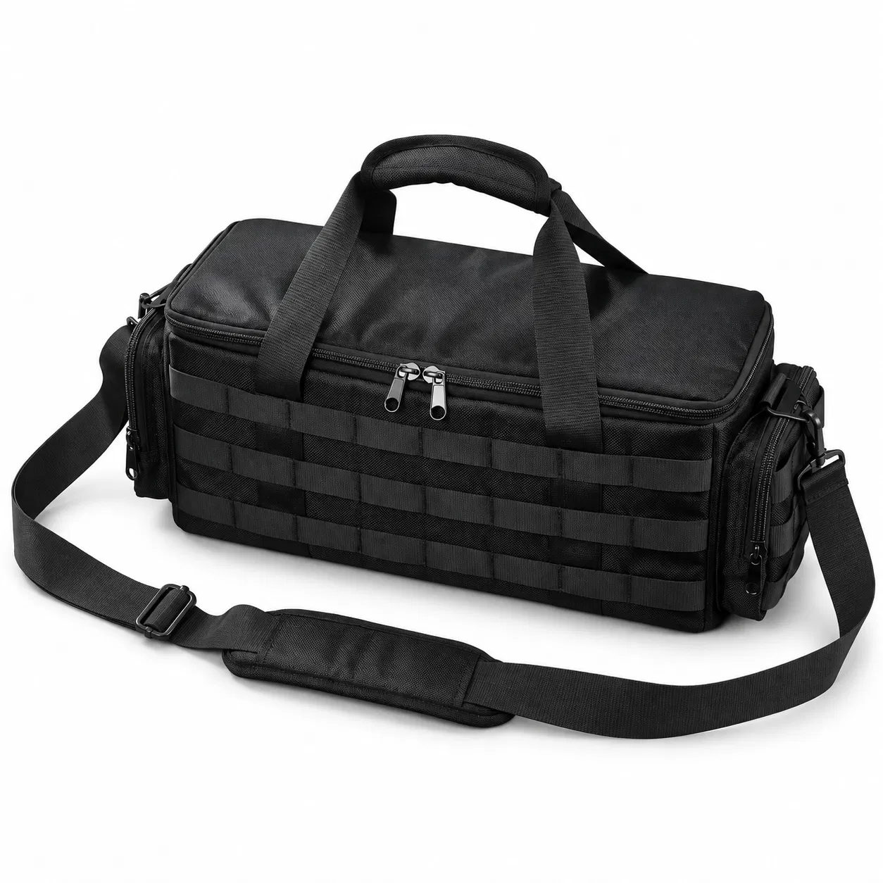 Custom Polyester Equipment Tool Bag with Webbing Panels and Shoulder Strap