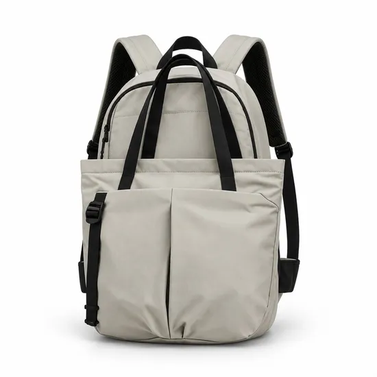 Custom Oxford Tote Backpack with Long Handles and Adjustable Shoulder Straps