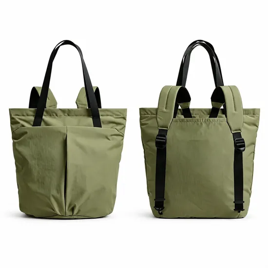 Custom Oxford Tote Backpack with Long Handles and Adjustable Shoulder Straps