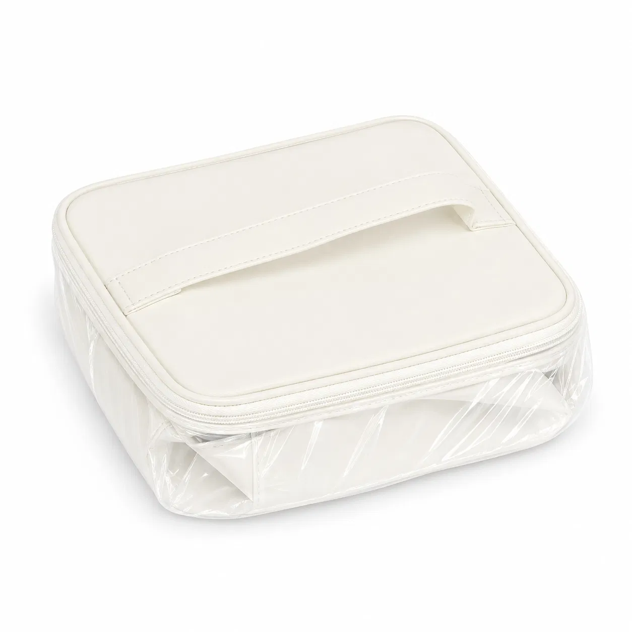 Custom PU Nail Organizer Bag with Double Compartments and Carry Handle