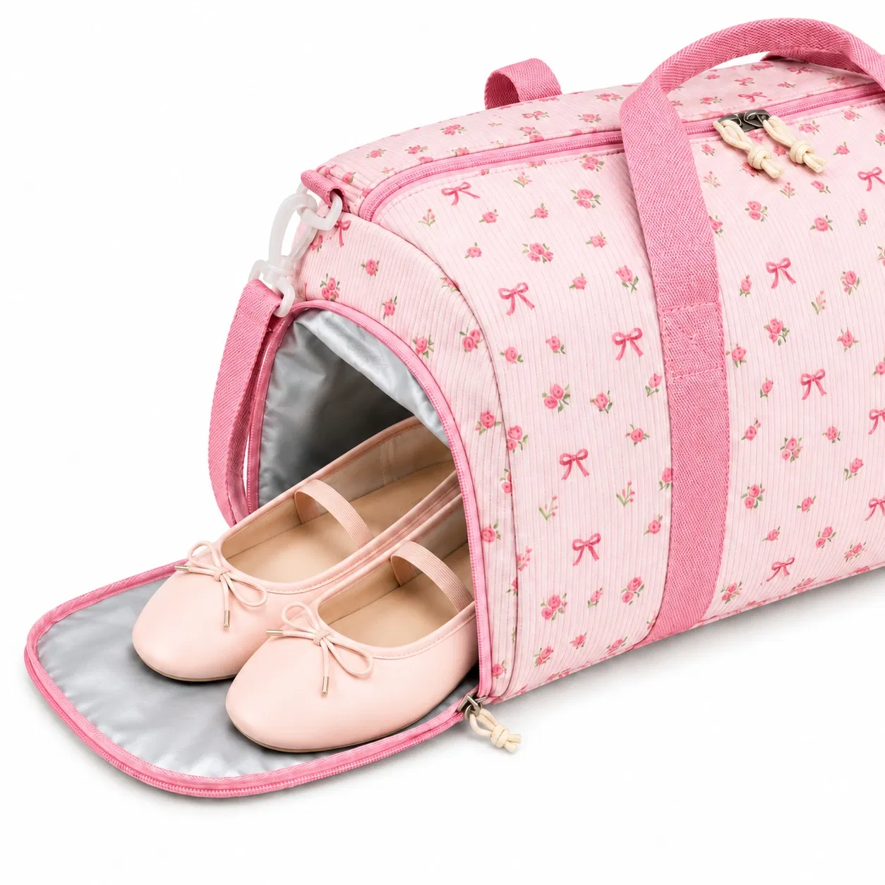 Custom Polyester Checkered Travel Duffel Bag with Shoe Compartment