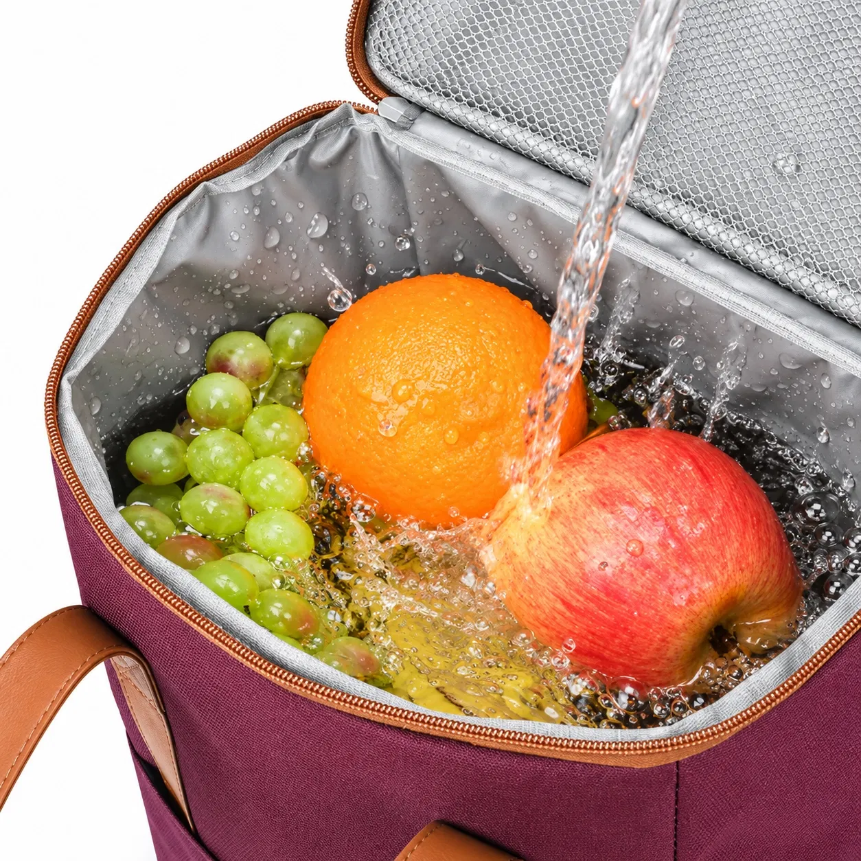 Custom Polyester Insulated Wine Cooler Bag with Handles and Shoulder Strap
