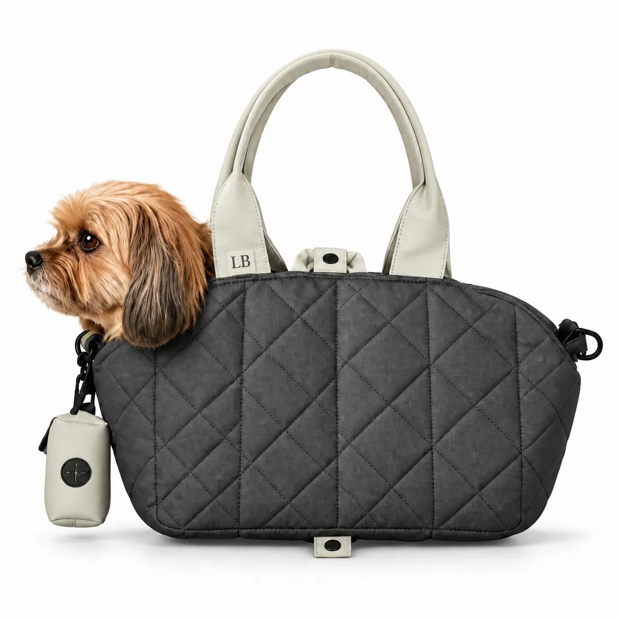 Custom Quilted Polyester Pet Carrier Tote Bag with Shoulder Strap