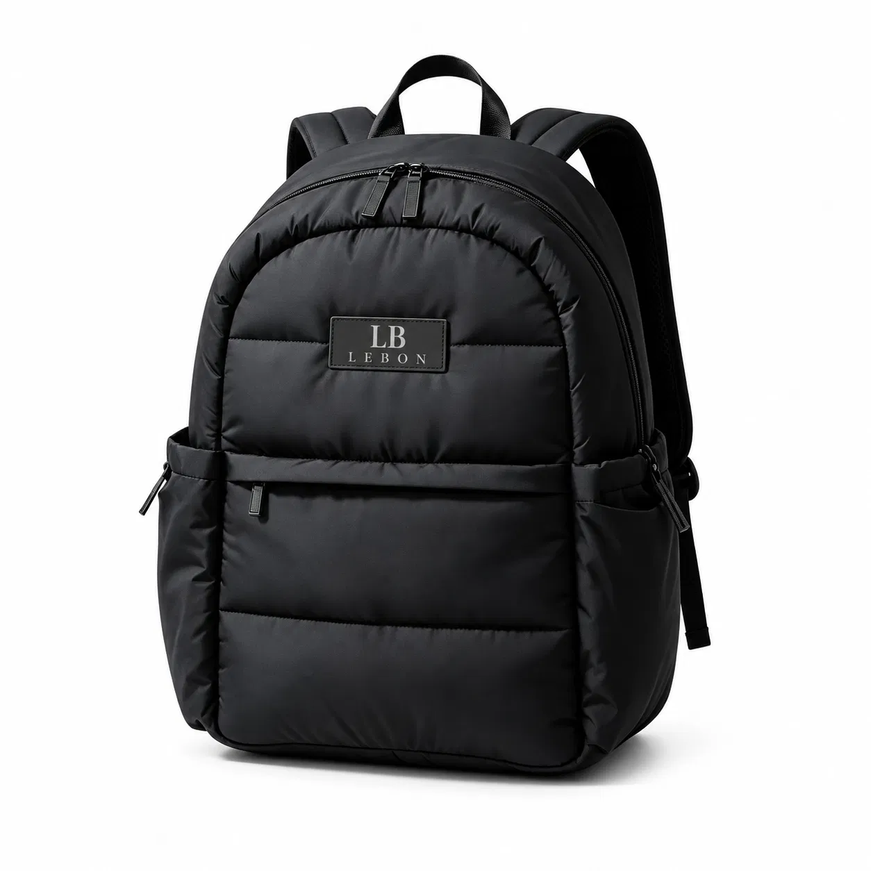 Custom Quilted Polyester Padded Backpack with Multiple Pockets for Daily Travel
