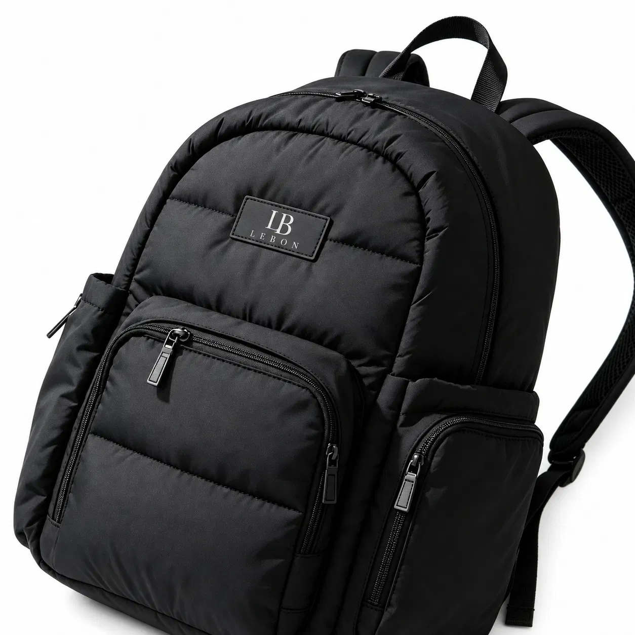 Custom Quilted Polyester Padded Backpack with Multiple Pockets for Daily Travel