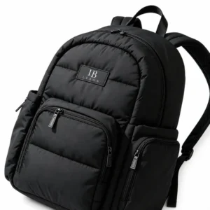 Custom Quilted Polyester Padded Backpack with Multiple Pockets for Daily Travel