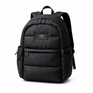 Custom Quilted Polyester Padded Backpack with Multiple Pockets for Daily Travel