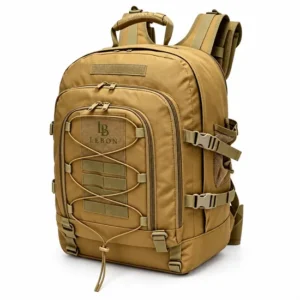 Camouflage Tactical Hiking Backpack with Front Webbing and Compression Straps