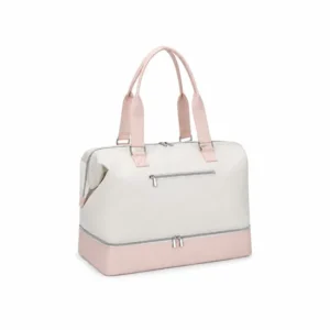 Polyester Weekender Duffel Bag with Bottom Shoe Compartment for Short Trips