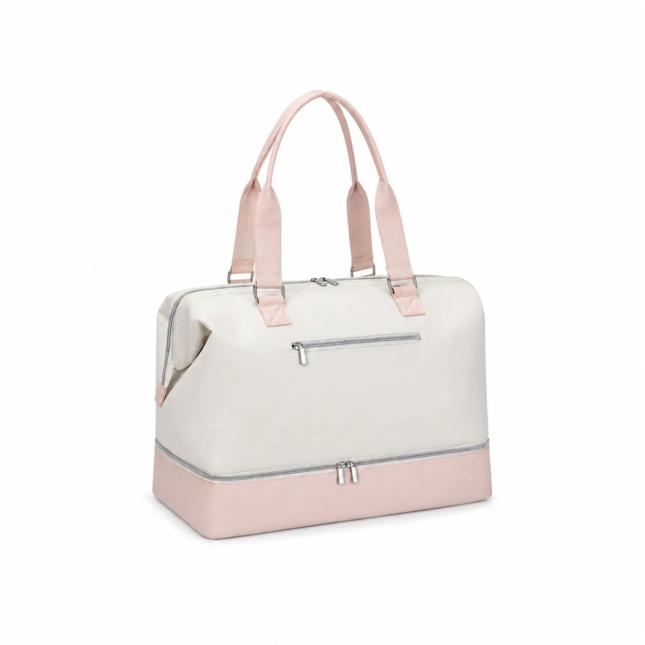 Polyester Weekender Duffel Bag with Bottom Shoe Compartment for Short Trips