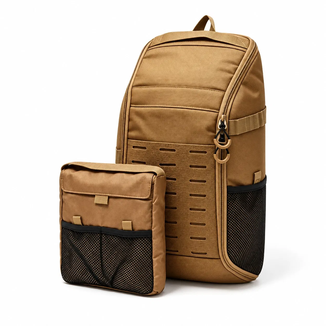 Custom Polyester Sling Chest Bag with Slotted Front Panel and Mesh Pocket