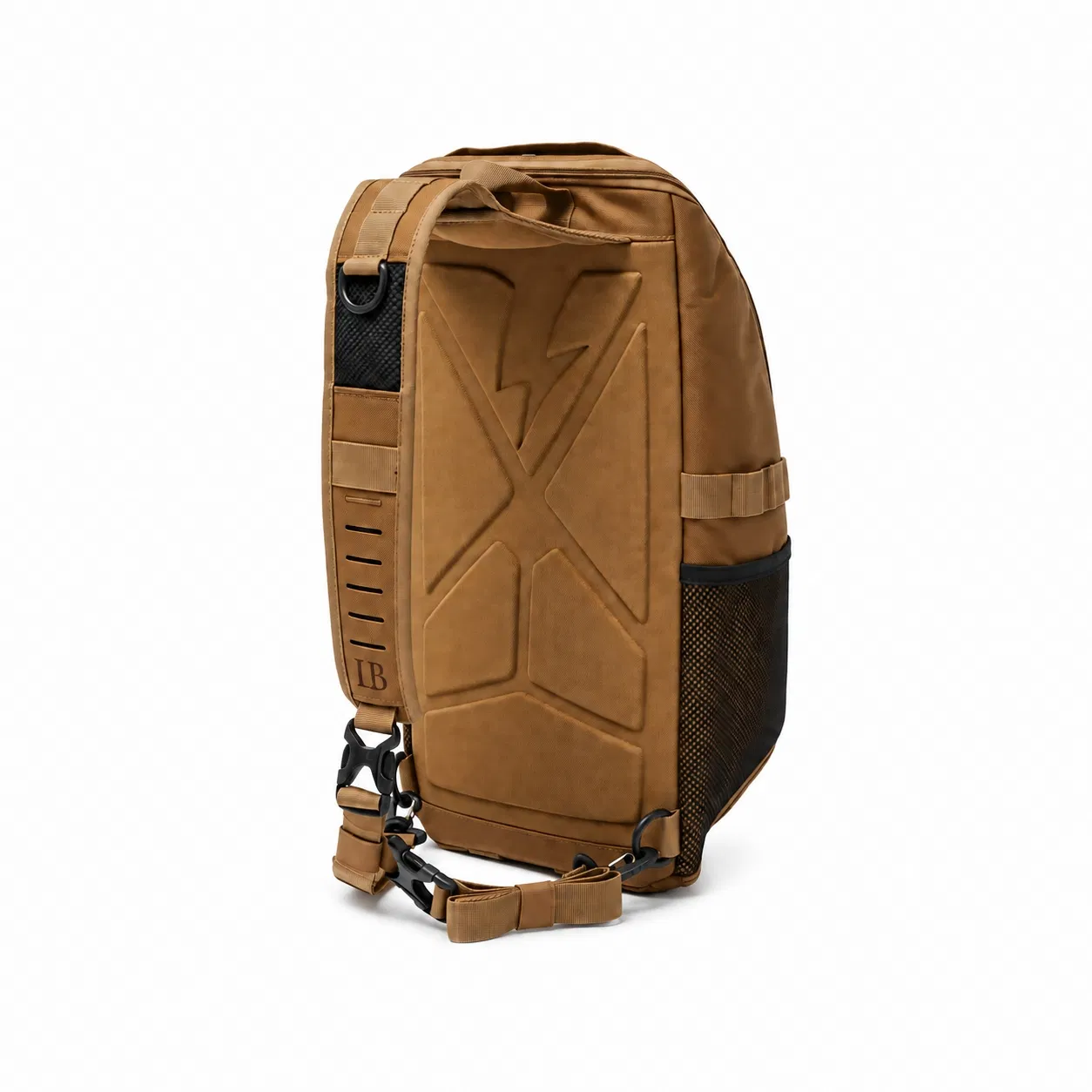 Custom Polyester Sling Chest Bag with Slotted Front Panel and Mesh Pocket
