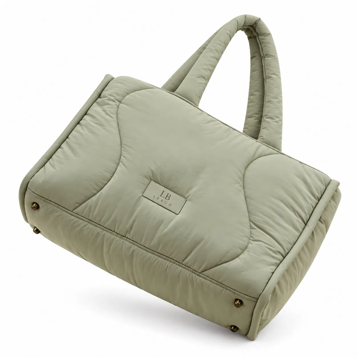 Quilted Puffer Diaper Tote with Removable Stroller Straps and Wet Bag