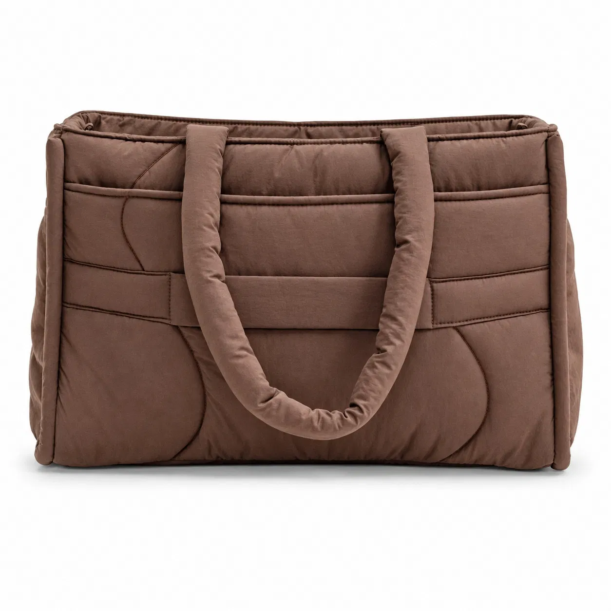 Quilted Puffer Diaper Tote with Removable Stroller Straps and Wet Bag