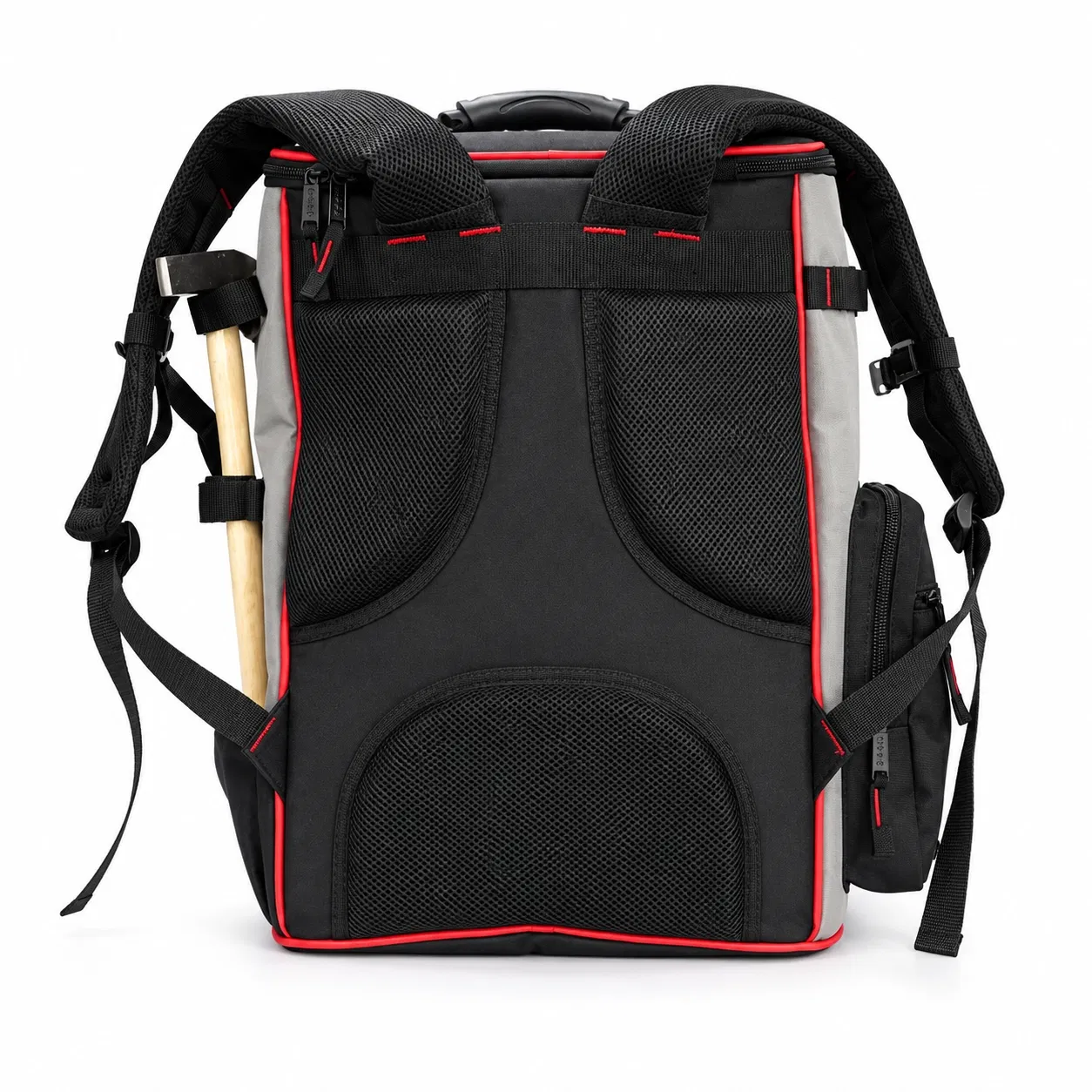 Custom Polyester Welder Tool Backpack with Helmet Holder and Organizer Pockets