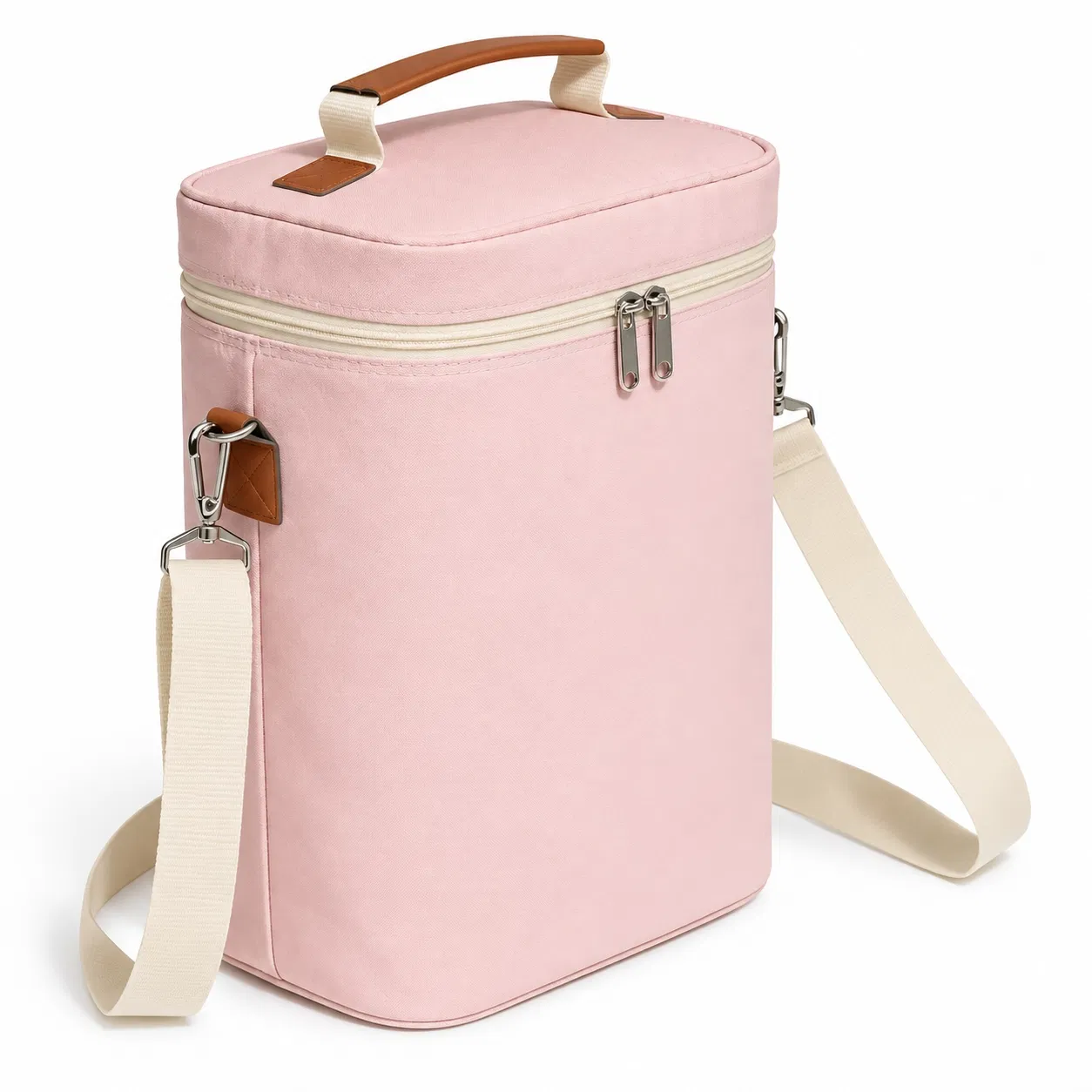 Custom Polyester Wine Cooler Bag with Carry Handle and Shoulder Strap