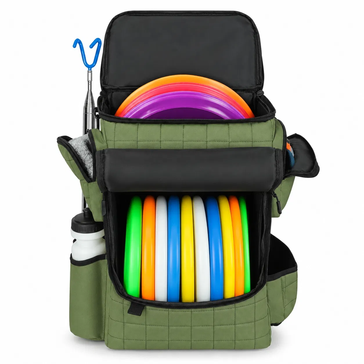 Custom Oxford Disc Golf Backpack with Multiple Pockets and Disc Compartments