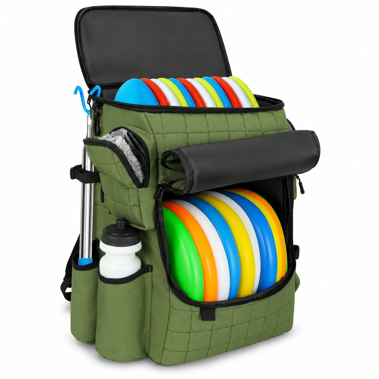 Custom Oxford Disc Golf Backpack with Multiple Pockets and Disc Compartments
