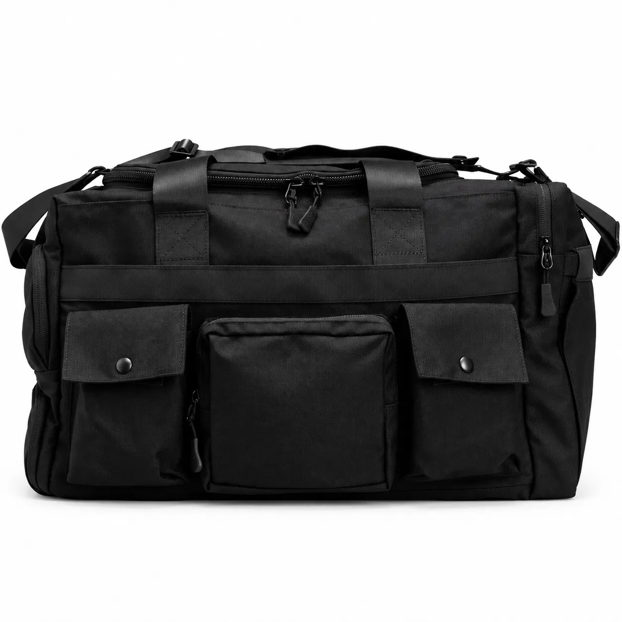 Custom Polyester Gym Duffel Bag with Shoe Compartment and Organizer Pockets