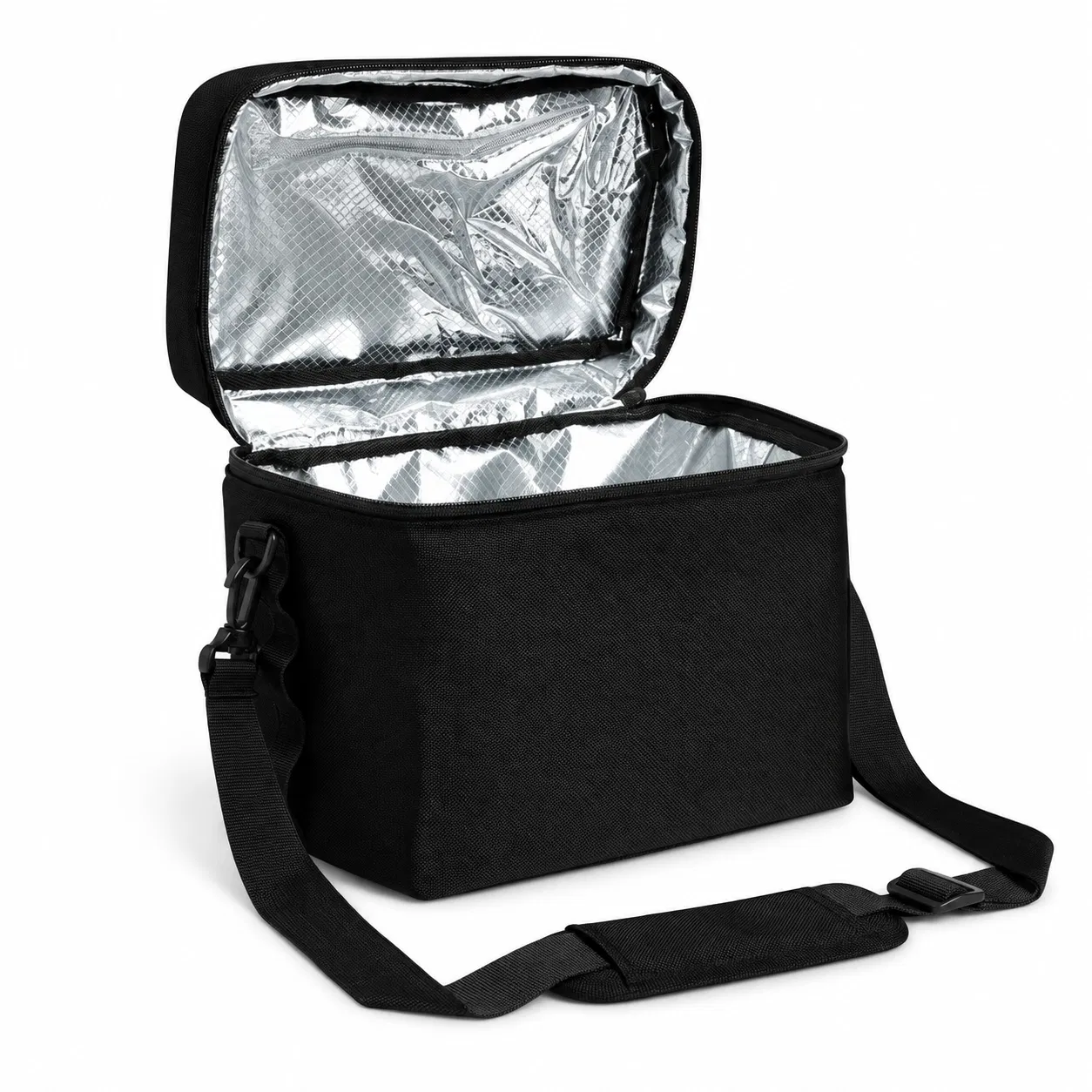 Custom Oxford Lunch Cooler Bag with Shoulder Strap and Zip Lid