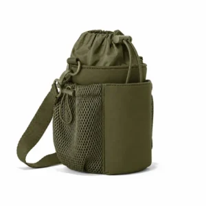 Custom Neoprene Water Bottle Sling Bag with Mesh Pockets and Adjustable Strap