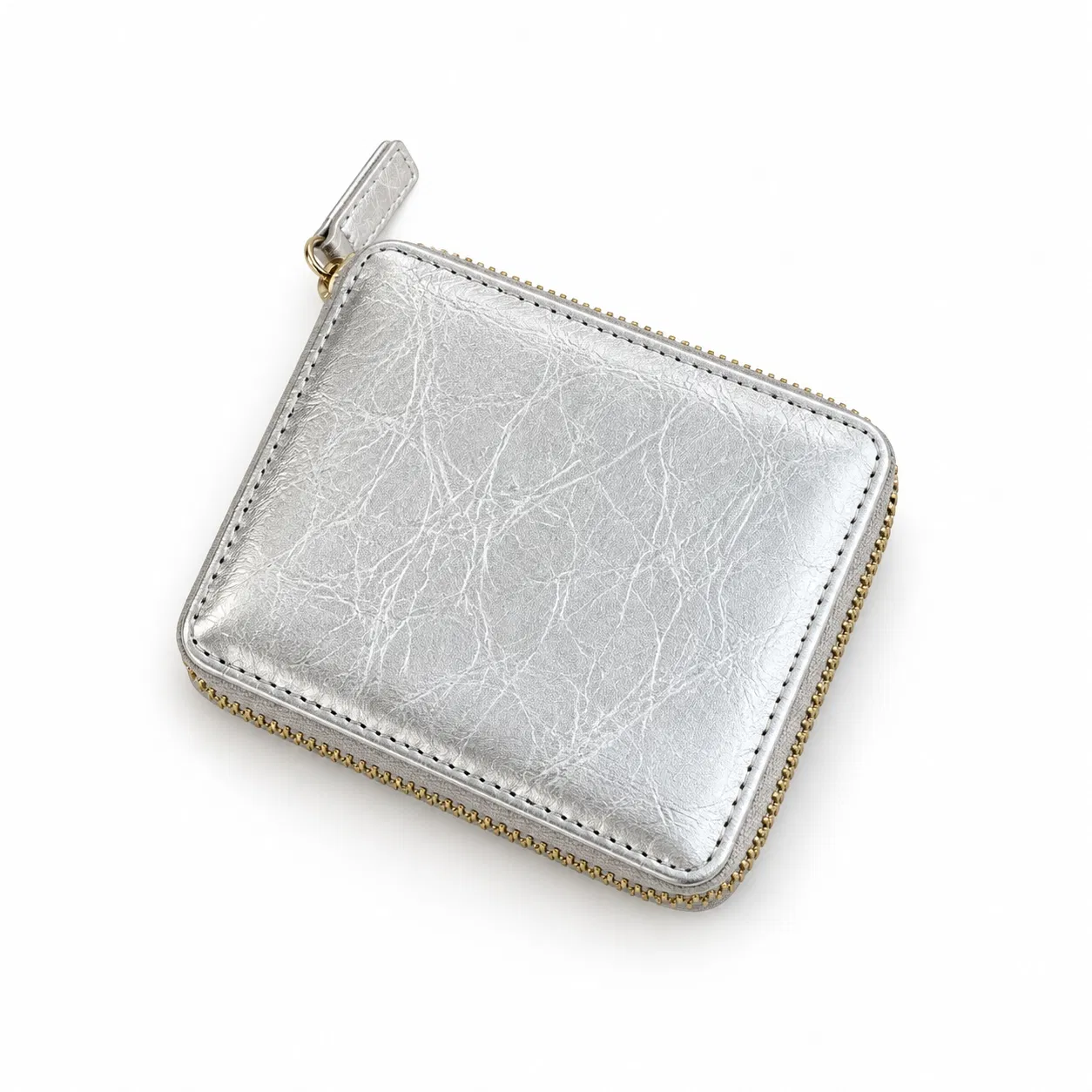 Custom Short PU Wallet with Zip Closure Card Slots and Coin Pocket