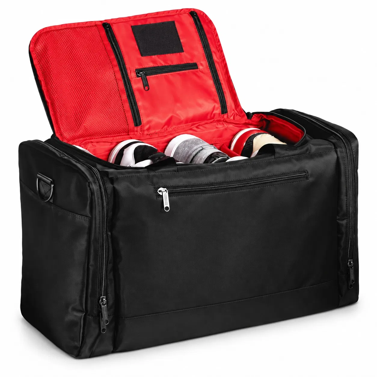 Custom Polyester Sneaker Duffel Bag with Adjustable Dividers and Shoe Compartment