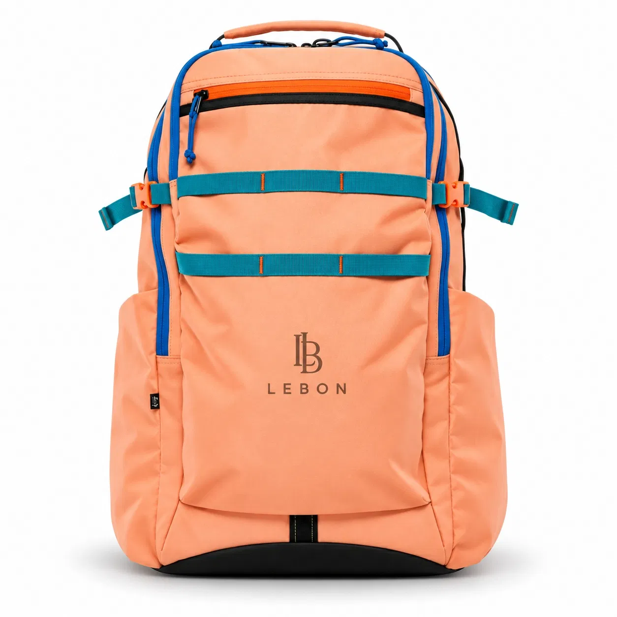 Grey Nylon Hiking Daypack with Adjustable Chest Strap and Multiple Pockets