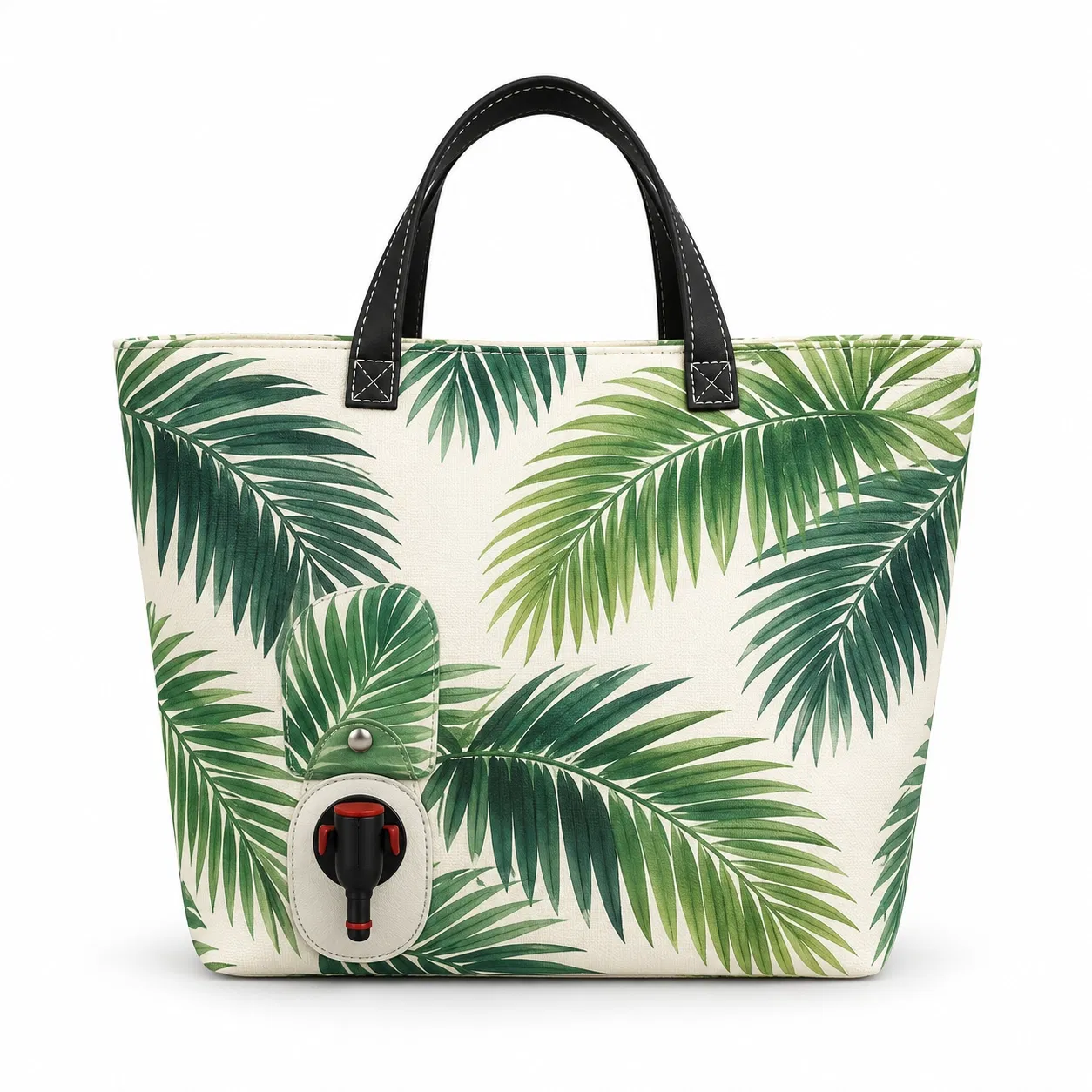 Custom Printed Oxford Insulated Wine Bag with Dispenser Valve and Handles