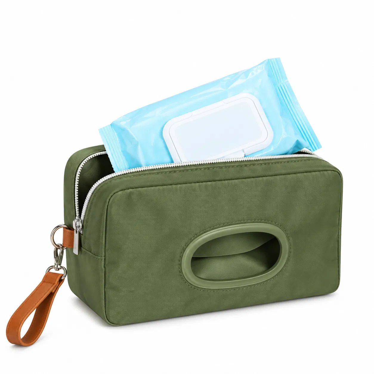 Four-Piece Oxford Travel Organizer Pouch Set with Cosmetic and Wipes Bags