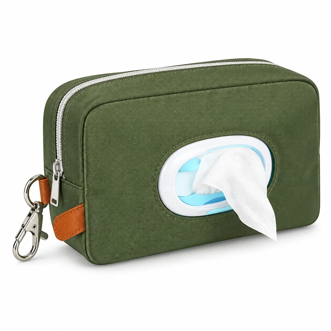 Four-Piece Oxford Travel Organizer Pouch Set with Cosmetic and Wipes Bags