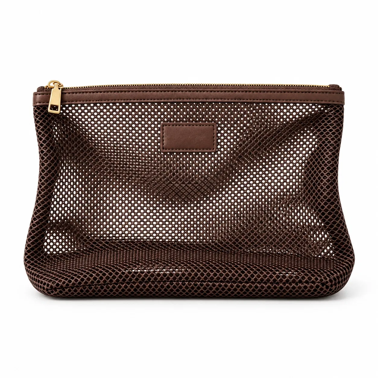 Mini Nylon Mesh Cosmetic Organizer Pouch with Zipper and Embroidery Option