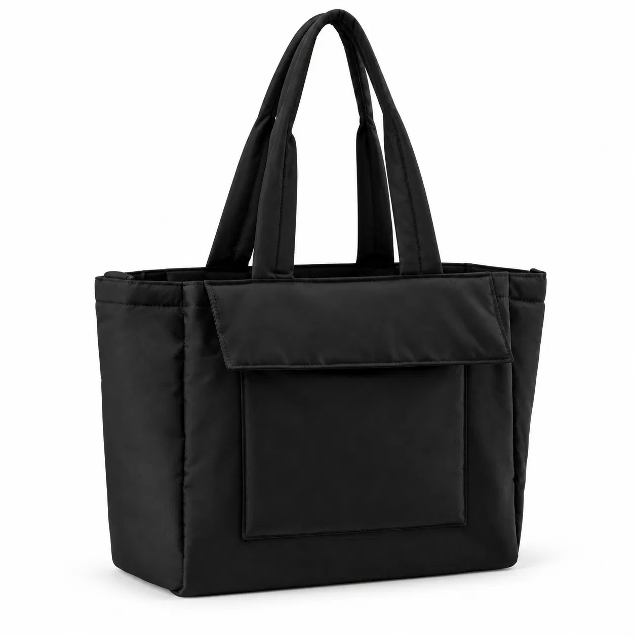 Custom Polyester Diaper Tote Bag with Front Flap Pocket and Straps