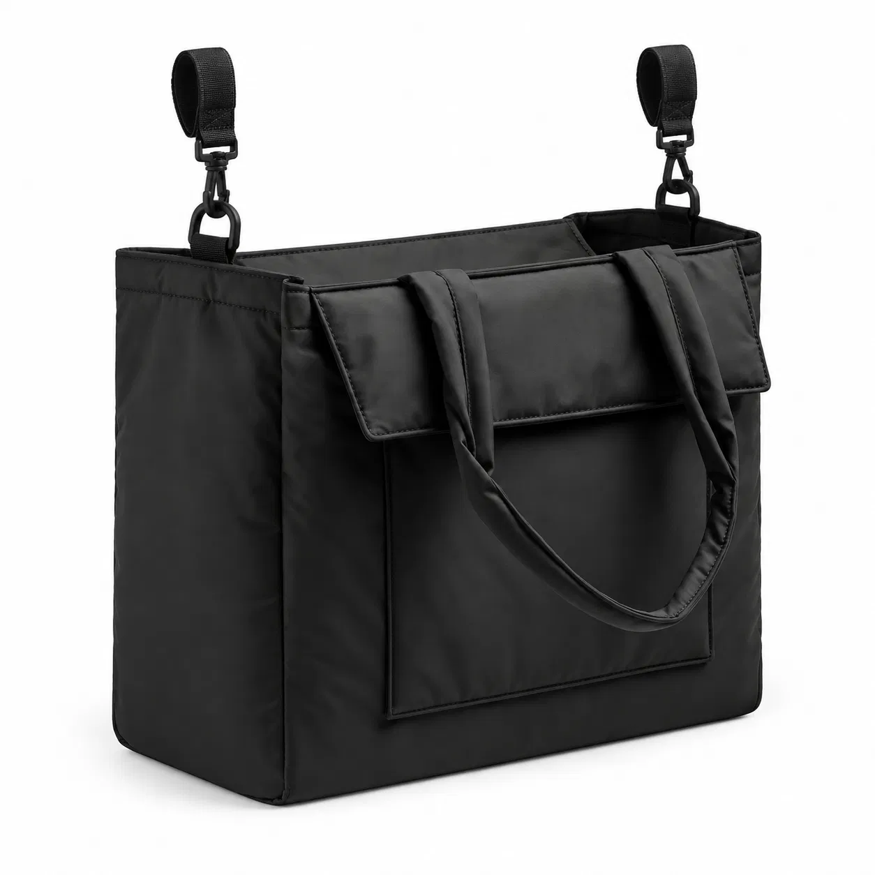Custom Polyester Diaper Tote Bag with Front Flap Pocket and Straps
