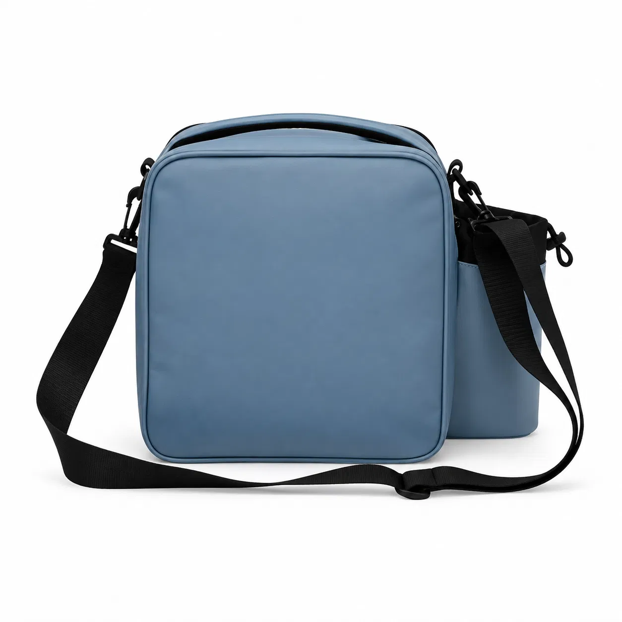 Custom Portable Lunch Bag with Front Zipper Opening and Shoulder Strap