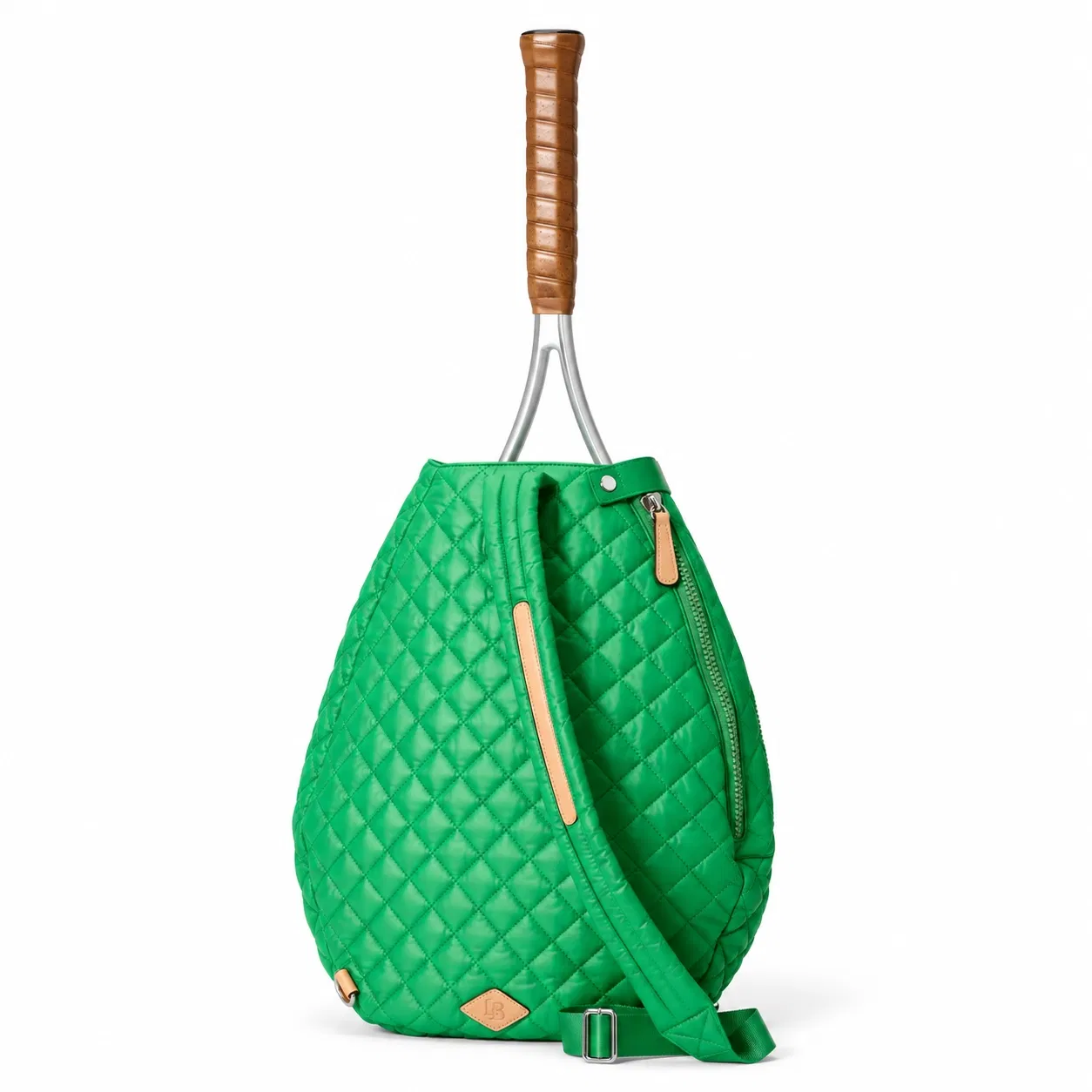 Custom Quilted Polyester Tennis Sling Bag with Adjustable Shoulder Strap