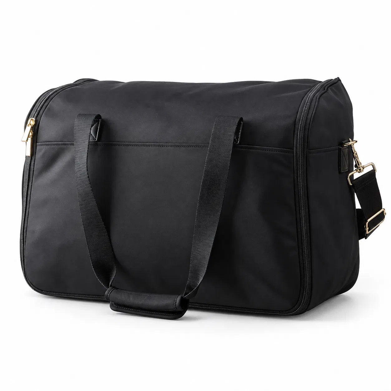Hanging Closet Travel Bag with Folding Shelves and Shoulder Strap