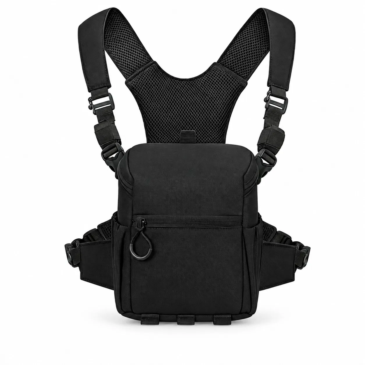 Polyester Binocular Harness Chest Bag with Adjustable Straps and Mesh Pocket