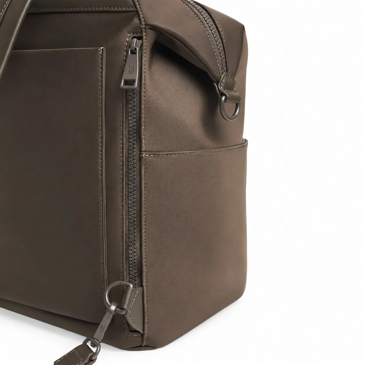 Nylon Tote Bag with Shoulder Strap and Multiple Organizer Pockets
