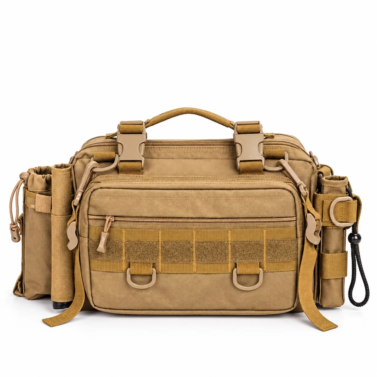 Fishing Tackle Bag with Shoulder Strap and Multiple Storage Pockets