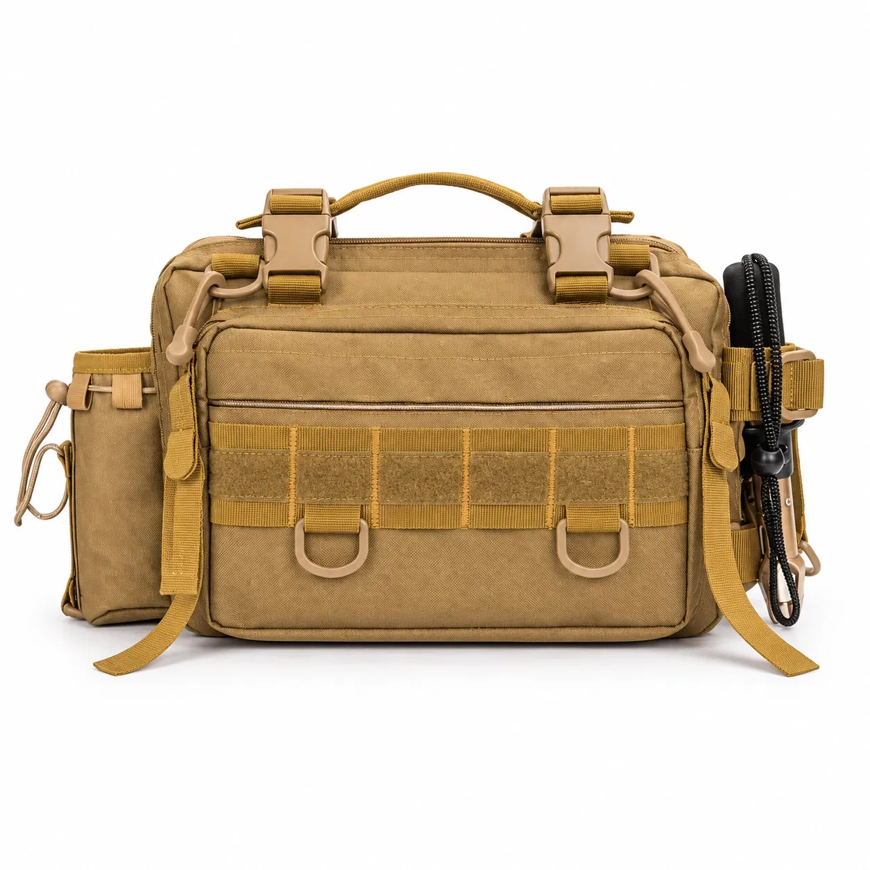 Fishing Tackle Bag with Shoulder Strap and Multiple Storage Pockets