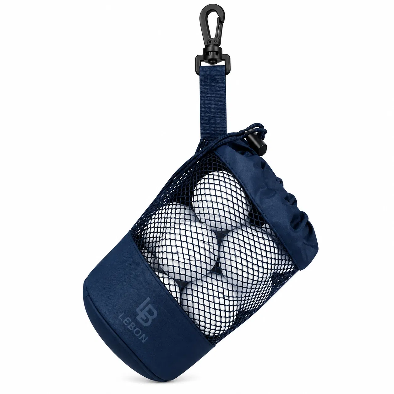 Polyester Mesh Golf Ball Storage Bag with Retractable Strap
