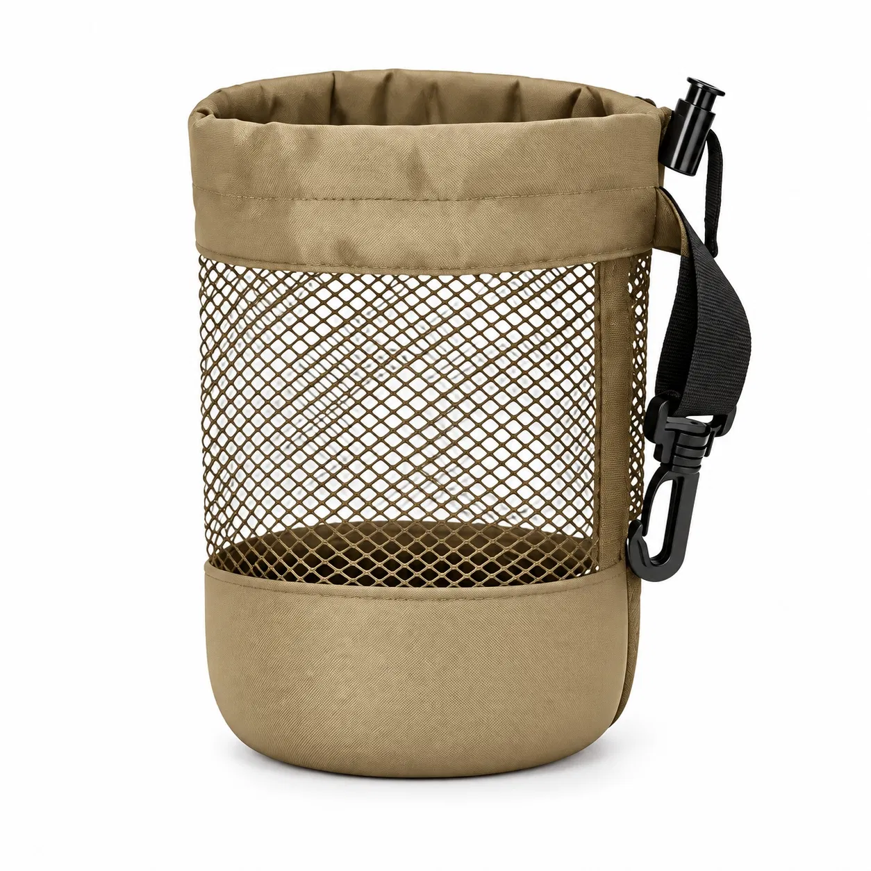 Polyester Mesh Golf Ball Storage Bag with Retractable Strap
