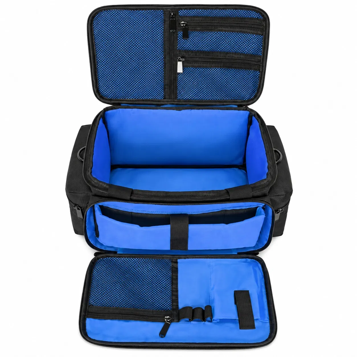 Custom Polyester DJ Cable Organizer Bag with Dividers and Multiple Pockets