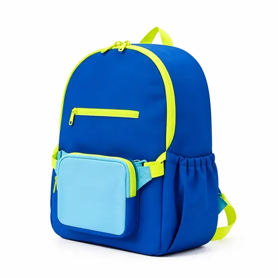Custom Polyester Kids School Backpack with Adjustable Straps and Front Pouch