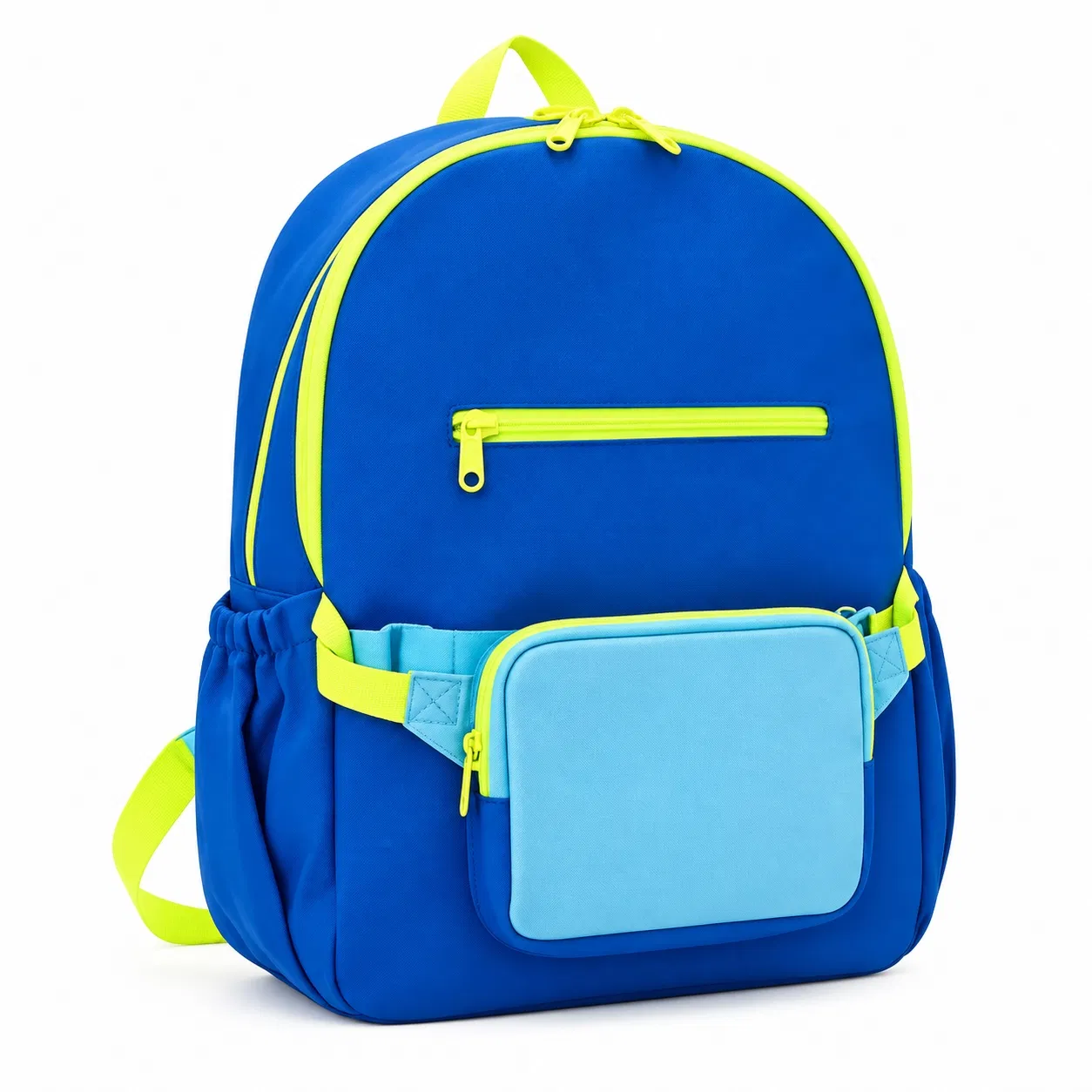 Custom Polyester Kids School Backpack with Adjustable Straps and Front Pouch