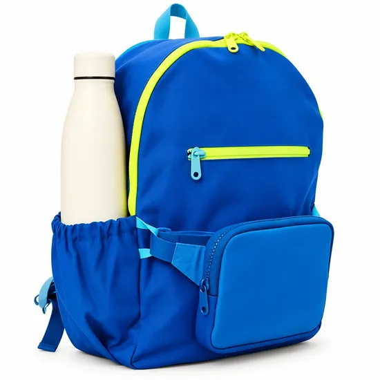 Custom Polyester Kids School Backpack with Adjustable Straps and Front Pouch
