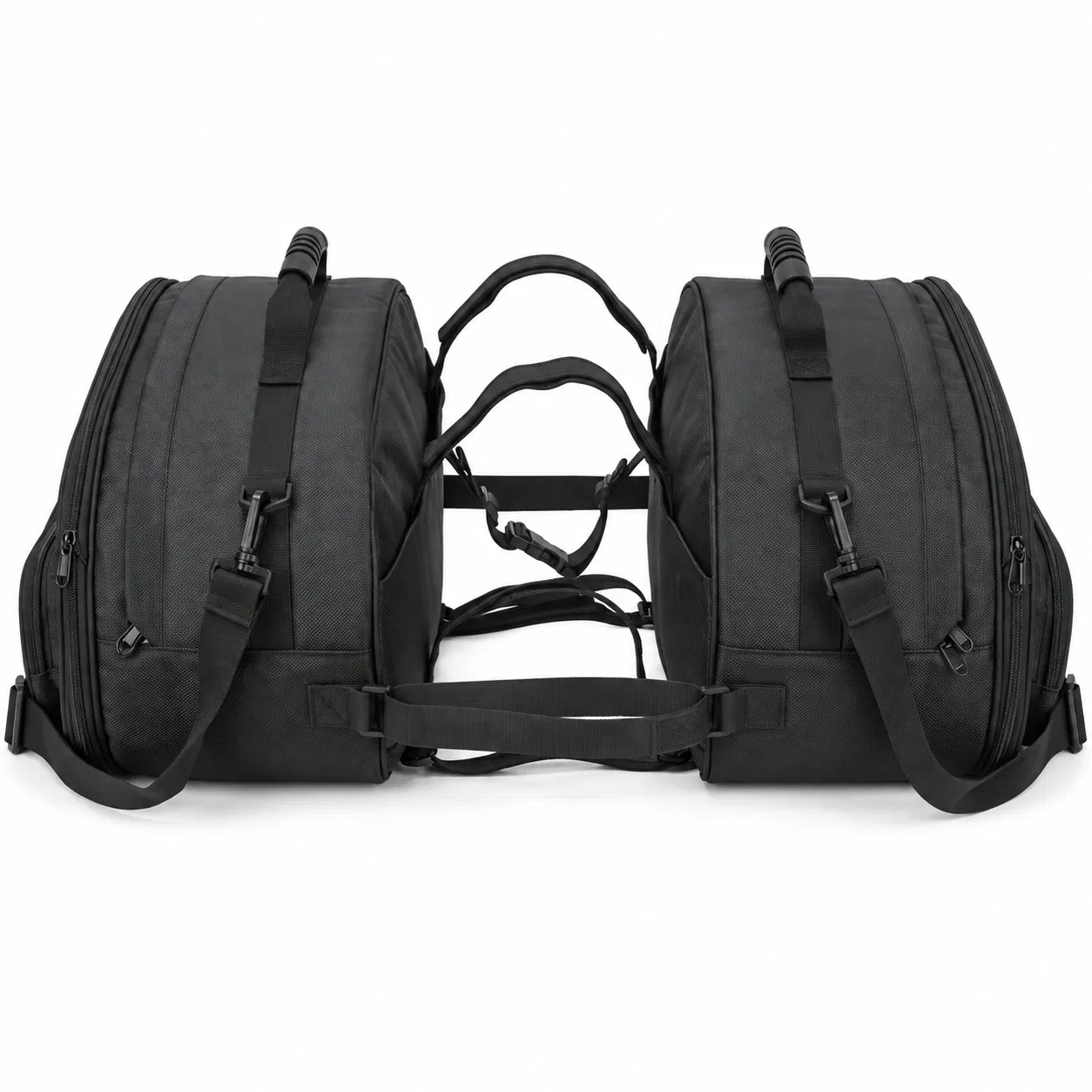 Custom Oxford Motorcycle Saddle Bag with Carry Handle and Zipper Pockets