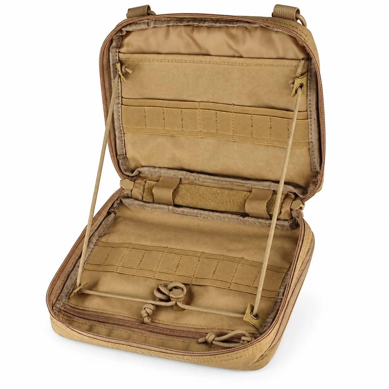 Custom Polyester Tool Organizer Pouch with Rear Attachment Straps and Zip Opening